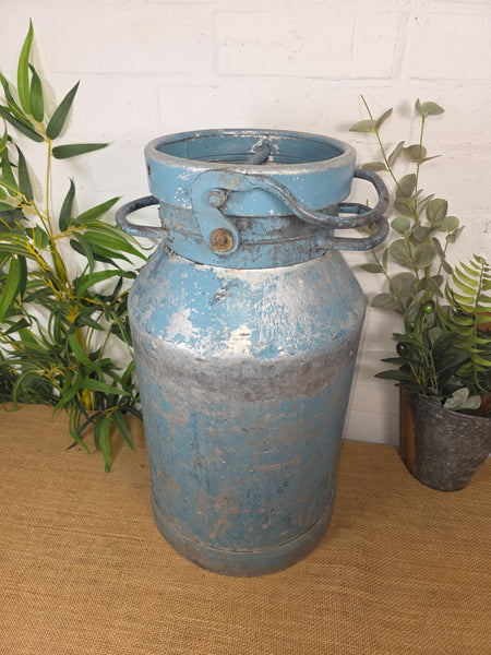 Vintage Rustic French Aluminium Milk Churn Wedding Florist Prop Garden Planter