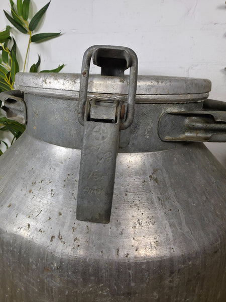 Vintage Rustic French Aluminium Milk Churn Wedding Florist Prop Garden Planter