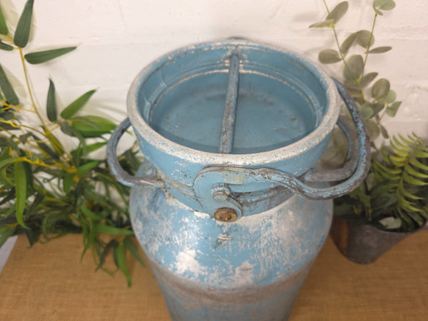 Vintage Rustic French Aluminium Milk Churn Wedding Florist Prop Garden Planter