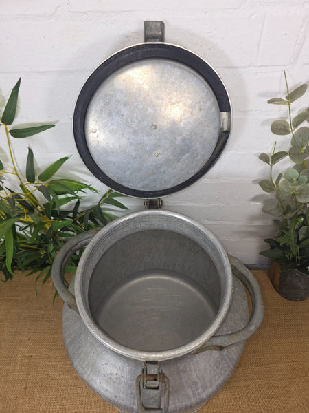 Vintage Rustic French Aluminium Milk Churn Wedding Florist Prop Garden Planter