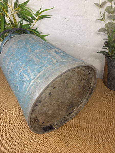 Vintage Rustic French Aluminium Milk Churn Wedding Florist Prop Garden Planter