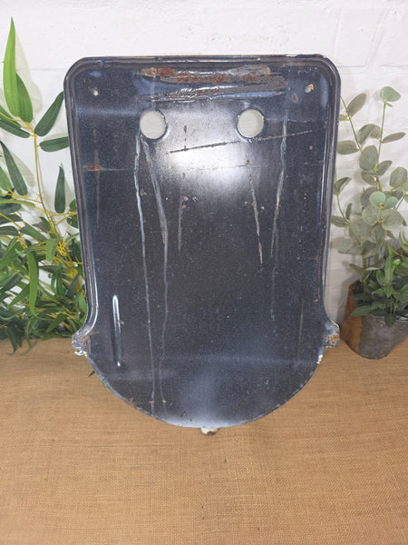Old Vintage European French Enamel Metal Garden Water Fountain Wall Sink Planter