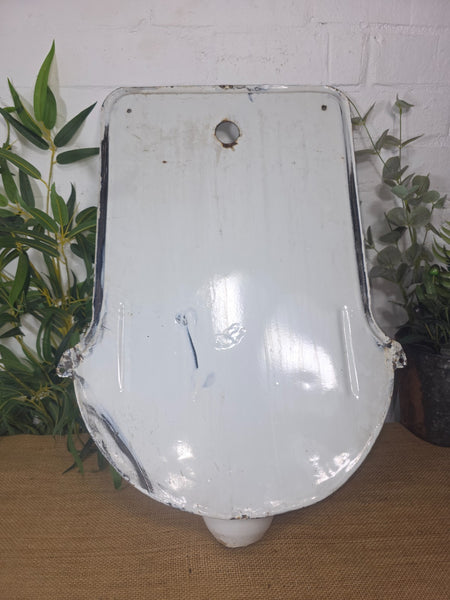 Old Vintage European French Enamel Metal Garden Water Fountain Wall Sink Planter