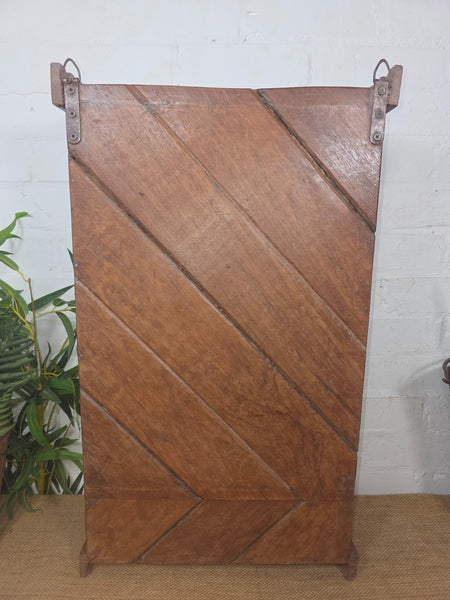 Vintage Indian Colonial Wooden Glazed Shop Display Bathroom Kitchen Wall Cabinet