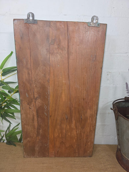 Vintage Indian Wooden Glazed Display Hallway Kitchen Wall Cabinet Key Spice Rack