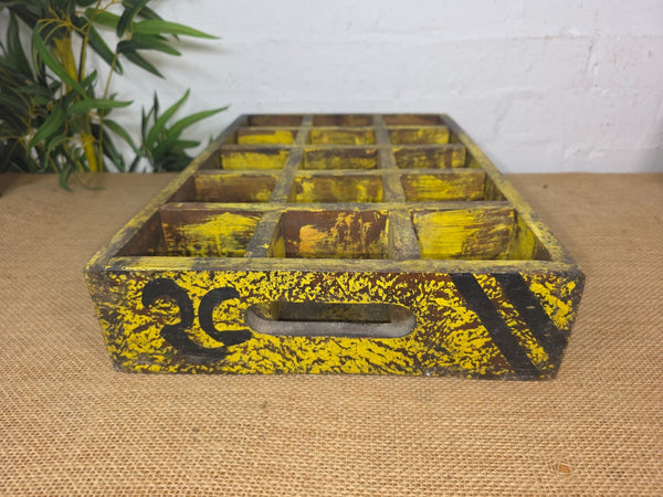 Vintage Original Wooden Soda Drinks Advertising Crate Wall Display Shelf