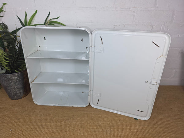 Vintage Retro Mid Century Metal Mirrored Bathroom Medical Wall Cabinet Cupboard