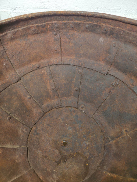 Large Heavy Duty Riveted Iron Indian Kadai Fire Pit Garden Planter Drinks Cooler