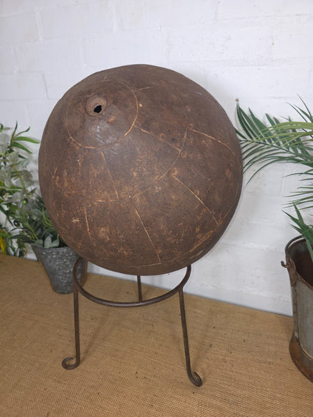 Large Heavy Duty Riveted Iron Indian Kadai Fire Pit Garden Planter Drinks Cooler