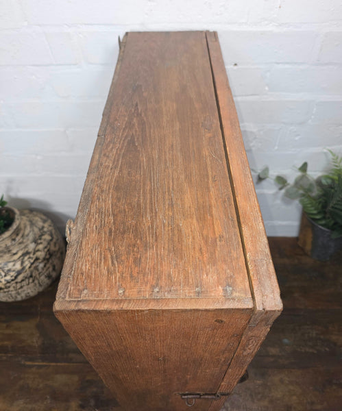 Vintage Indian Colonial Wooden Glazed Shop Display Bathroom Kitchen Wall Cabinet