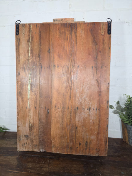 Vintage Indian Colonial Wooden Glazed Shop Display Bathroom Kitchen Wall Cabinet