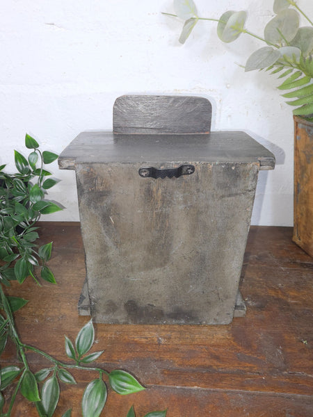 Vintage Reclaimed Indian Hand Made Wooden Clock Display Case Box