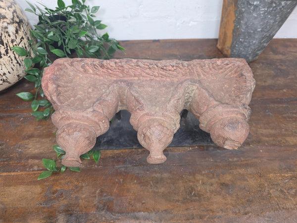 Very Old Indian Antique Carved Stone Oil Lamp Diya