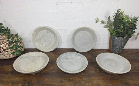 Rustic Wabi Sabi Solid Marble Stone Dish Plate Bowl