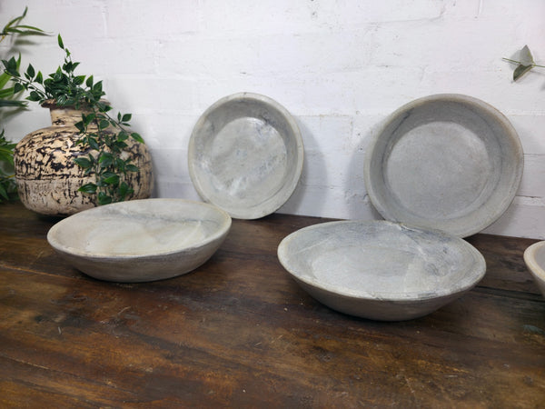 Rustic Wabi Sabi Solid Marble Stone Dish Plate Bowl