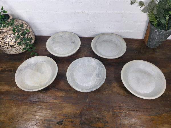 Rustic Wabi Sabi Solid Marble Stone Dish Plate Bowl