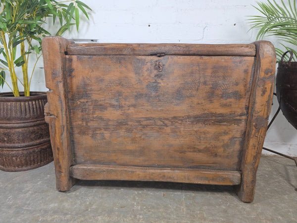 Vintage Rustic Wabi Sabi Himalayan Himachal Wooden Trunk Chest Blanket Box