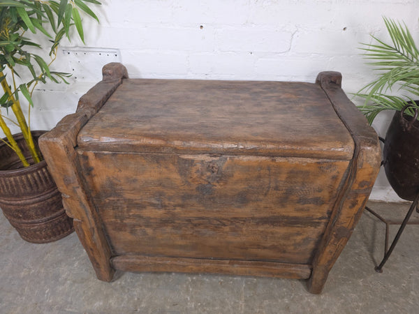 Vintage Rustic Wabi Sabi Himalayan Himachal Wooden Trunk Chest Blanket Box