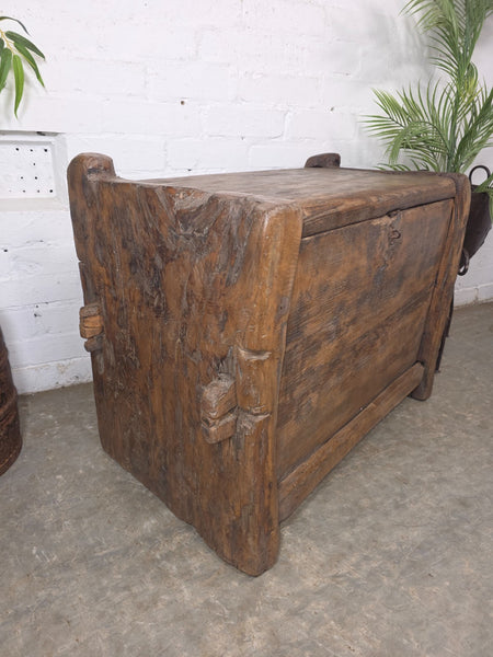 Vintage Rustic Wabi Sabi Himalayan Himachal Wooden Trunk Chest Blanket Box