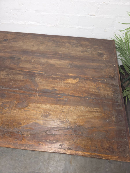 Large Vintage Rustic Indian Solid Wooden Folding Trestle Table Wedding Events