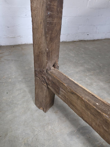 Large Vintage Rustic Indian Solid Wooden Folding Trestle Table Wedding Events