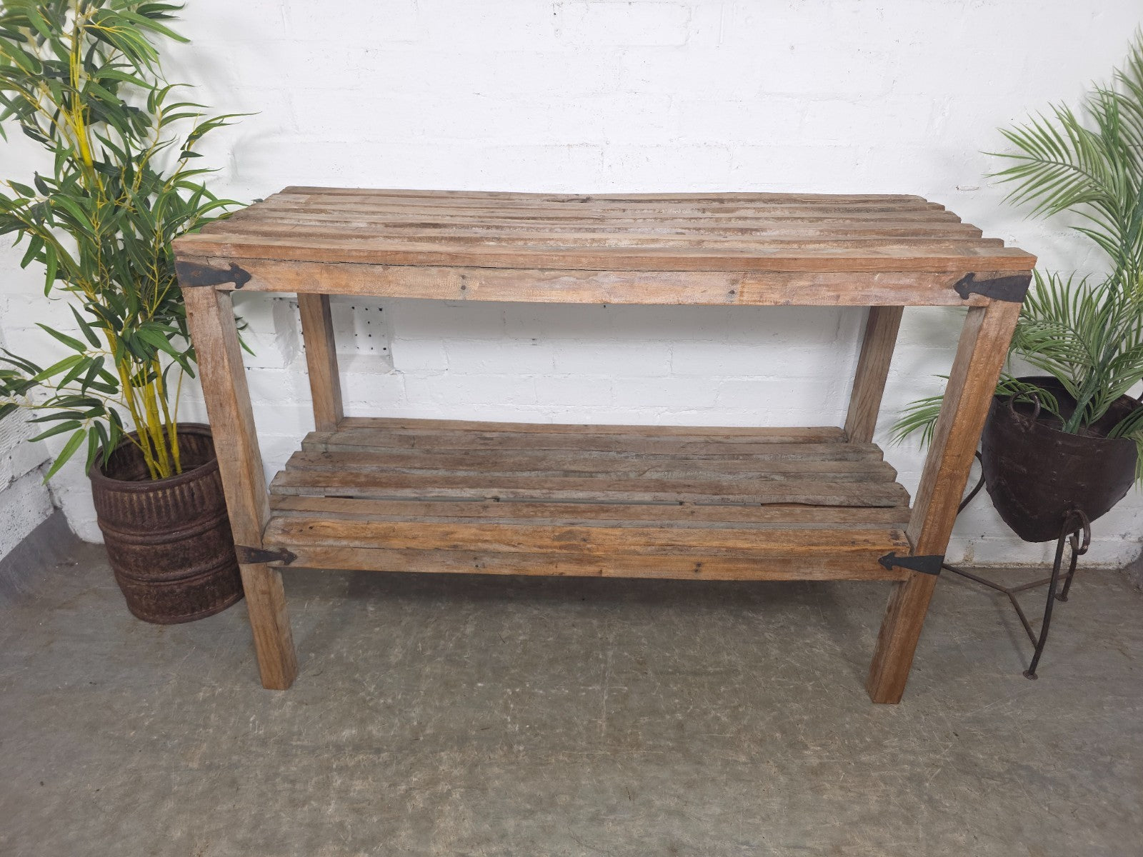 Vintage Rustic Solid Wooden Bakers Cobblers Racking Shelving Shoe Rack Bookcase