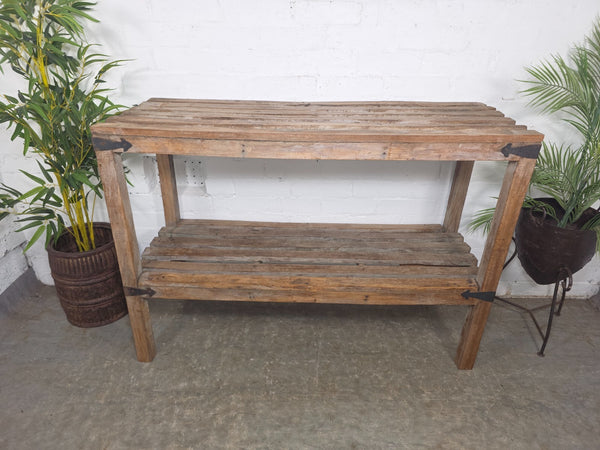 Vintage Rustic Solid Wooden Bakers Cobblers Racking Shelving Shoe Rack Bookcase