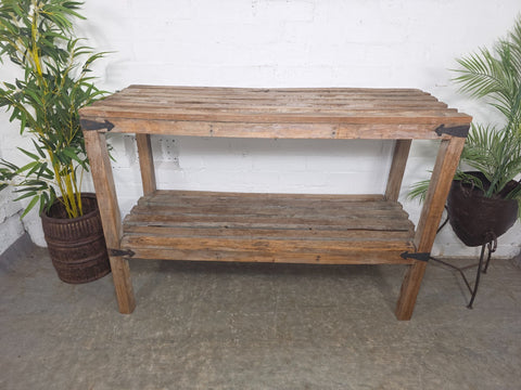 Vintage Rustic Solid Wooden Bakers Cobblers Racking Shelving Shoe Rack Bookcase