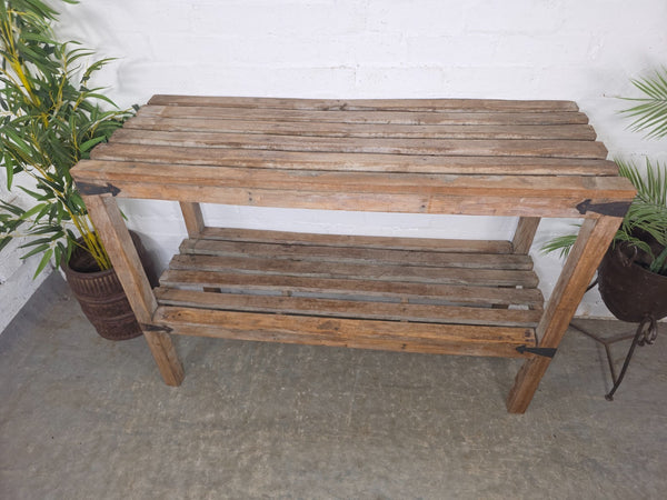 Vintage Rustic Solid Wooden Bakers Cobblers Racking Shelving Shoe Rack Bookcase