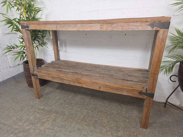 Vintage Rustic Solid Wooden Bakers Cobblers Racking Shelving Shoe Rack Bookcase