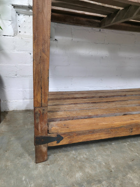 Vintage Rustic Solid Wooden Bakers Cobblers Racking Shelving Shoe Rack Bookcase