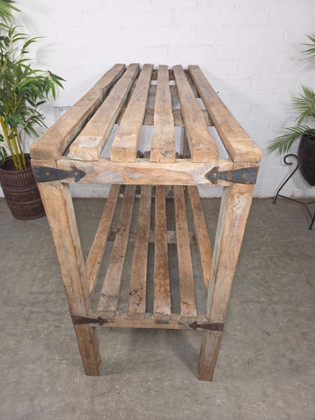 Vintage Rustic Solid Wooden Bakers Cobblers Racking Shelving Shoe Rack Bookcase