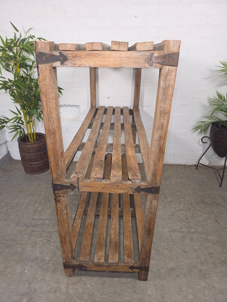 Vintage Rustic Solid Wooden Bakers Cobblers Racking Shelving Shoe Rack Bookcase