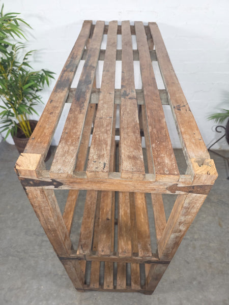 Vintage Rustic Solid Wooden Bakers Cobblers Racking Shelving Shoe Rack Bookcase