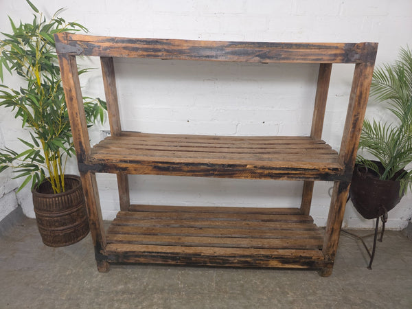 Vintage Rustic Solid Wooden Bakers Cobblers Racking Shelving Shoe Rack Bookcase