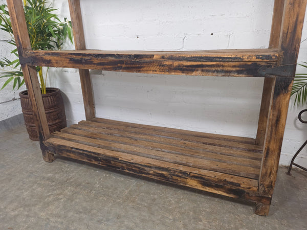 Vintage Rustic Solid Wooden Bakers Cobblers Racking Shelving Shoe Rack Bookcase