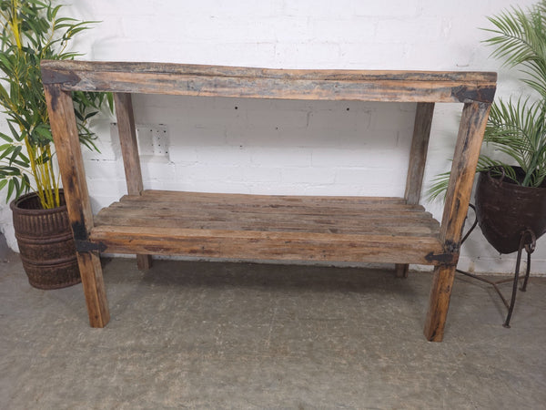 Vintage Rustic Solid Wooden Bakers Cobblers Racking Shelving Shoe Rack Bookcase