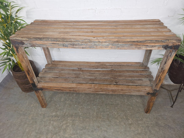 Vintage Rustic Solid Wooden Bakers Cobblers Racking Shelving Shoe Rack Bookcase