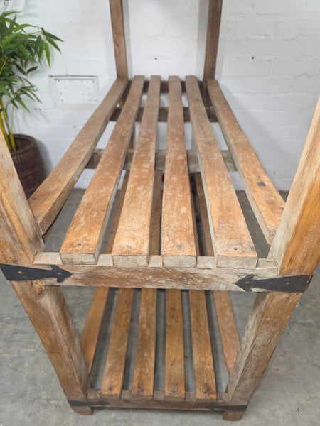 Vintage Rustic Solid Wooden Bakers Cobblers Racking Shelving Shoe Rack Bookcase