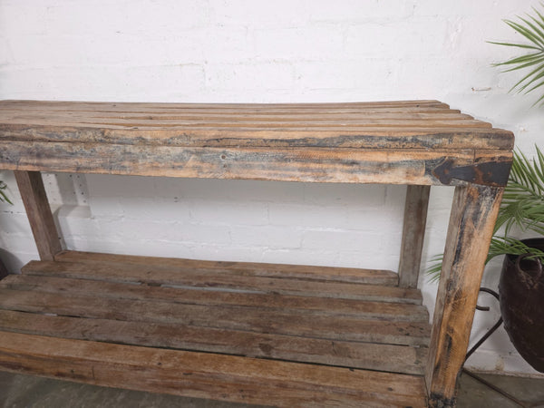 Vintage Rustic Solid Wooden Bakers Cobblers Racking Shelving Shoe Rack Bookcase