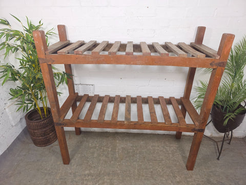 Vintage Rustic Solid Wooden Bakers Cobblers Racking Shelving Shoe Rack Bookcase