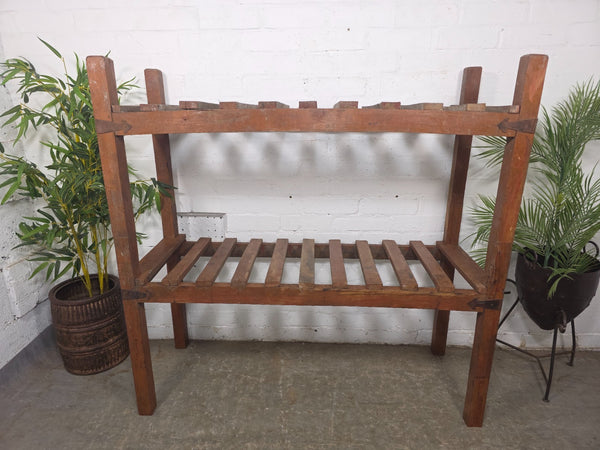 Vintage Rustic Solid Wooden Bakers Cobblers Racking Shelving Shoe Rack Bookcase