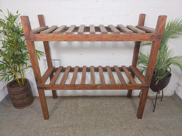 Vintage Rustic Solid Wooden Bakers Cobblers Racking Shelving Shoe Rack Bookcase