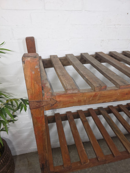 Vintage Rustic Solid Wooden Bakers Cobblers Racking Shelving Shoe Rack Bookcase