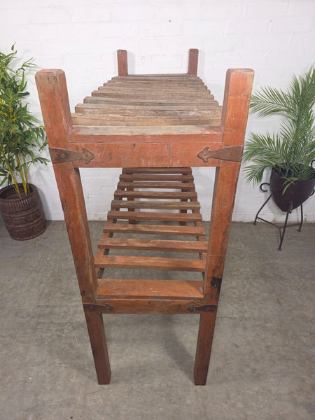 Vintage Rustic Solid Wooden Bakers Cobblers Racking Shelving Shoe Rack Bookcase