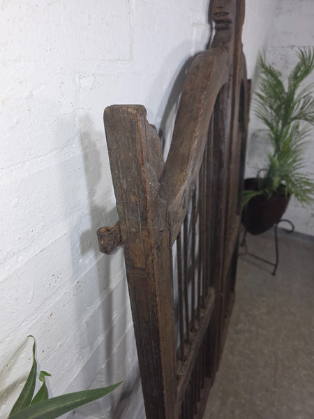 Old Pair Vintage Reclaimed Indian Wooden Iron Saloon Doors Shutters Garden Gates