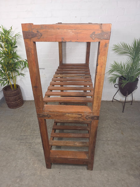Vintage Rustic Solid Wooden Bakers Cobblers Racking Shelving Shoe Rack Bookcase