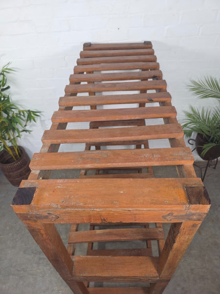 Vintage Rustic Solid Wooden Bakers Cobblers Racking Shelving Shoe Rack Bookcase