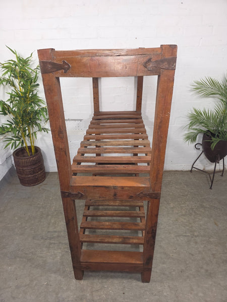 Vintage Rustic Solid Wooden Bakers Cobblers Racking Shelving Shoe Rack Bookcase