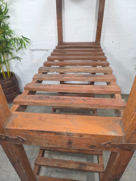 Vintage Rustic Solid Wooden Bakers Cobblers Racking Shelving Shoe Rack Bookcase